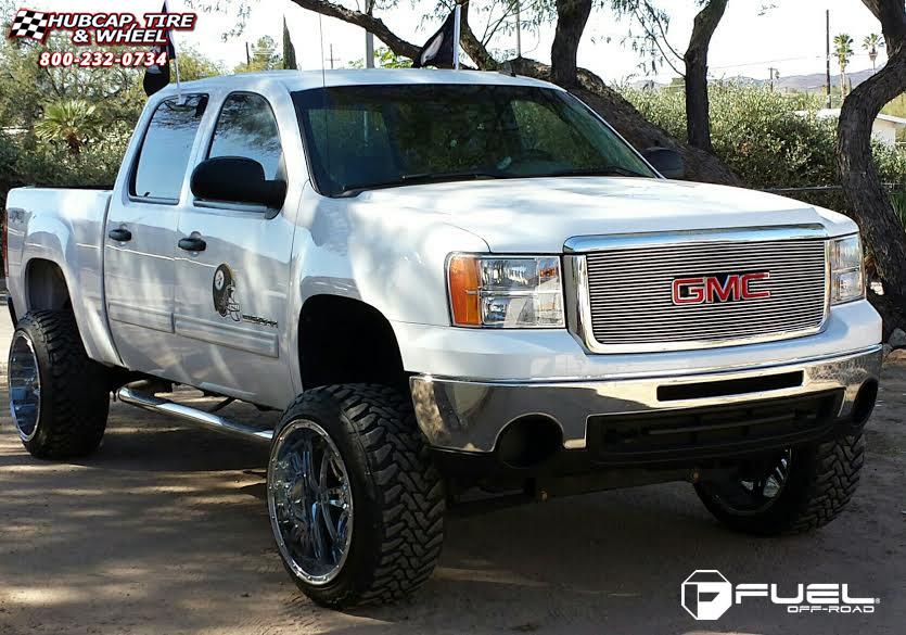 vehicle gallery/gmc sierra fuel hostage d530 0X0  Chrome wheels and rims